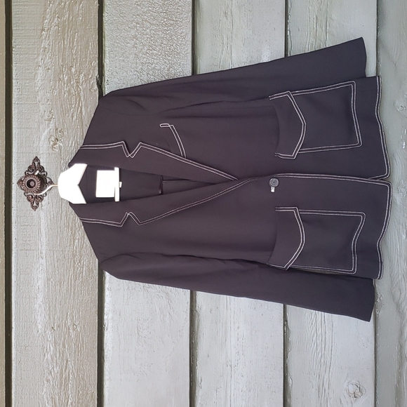 JOIE Tabora Stitched Blazer Black sz 2 Women's Jacket - Picture 5 of 11